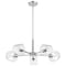 Nuvo Marlowe - 28 Inch 5 Light Chandelier - Polished Nickel with Clear Glass 60/8075 - alternate 1